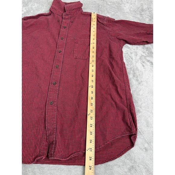 Vintage L.L. Bean Long Sleeve Button Down Shirt Men's Size Large Red - Picture 7 of 8